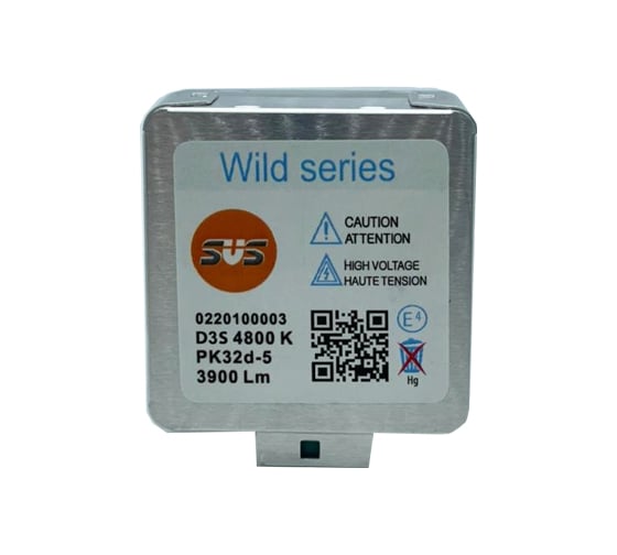 Комплект ксеноновых ламп SVS серии WILD LIGHT D4S+50% 4800K 3900Lm 0220100004