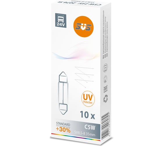 Лампа накаливания SVS 24V C5W 5W SV8,5-8 36mm 0200076000