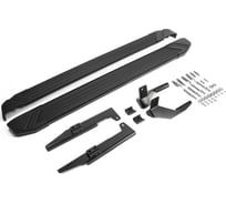 Пороги на автомобиль Rival Black для Suzuki Vitara IV 2015-2018 г.в., 160 см, 2 шт., алюминий F160ALB.5503.1