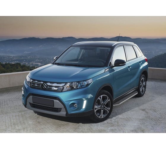 Пороги на автомобиль Rival Premium для Suzuki Vitara IV 2015-2018 г.в., 160 см, 2 шт., алюминий A160ALP.5503.1