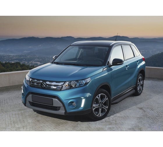 Пороги на автомобиль Rival Premium-Black для Suzuki Vitara IV 2015-2018 г.в., 160 см, 2 шт., алюминий A160ALB.5503.1