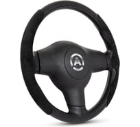 Боковые накладки на руль AUTOPROFI, основание из ABS пластика, обтянута алькантарой, чёрный, CLP-200A BK