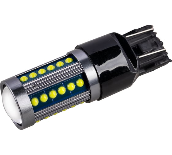 Автолампа диод SKYWAY T20 (W21/5W) 12/24V 36 COB 2-конт биполярная Белая комп.2 шт противотуманки/поворот/задний ход/стоп S08202074/K 1