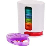 Овальная таблетница HOMSU на 7 дней, 9,6х5,9х12 см HOM-1027