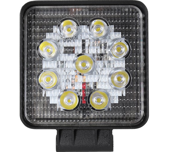 Фара противотуманная Крал квадратная 10-30V 110x110x30мм 27W 3W*9PCS,6500K±500K, направленный 4032