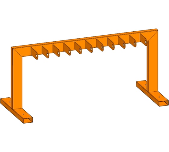 Парковка для самокатов Parallax Параллакс, 1200x500x540, оранжевая 999OR1200540500-VEL