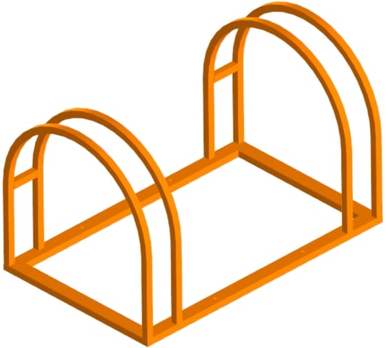 Велопарковка Parallax Параллакс, для велосипеда, 800x500x500, оранжевый 608OR500800500-VEL