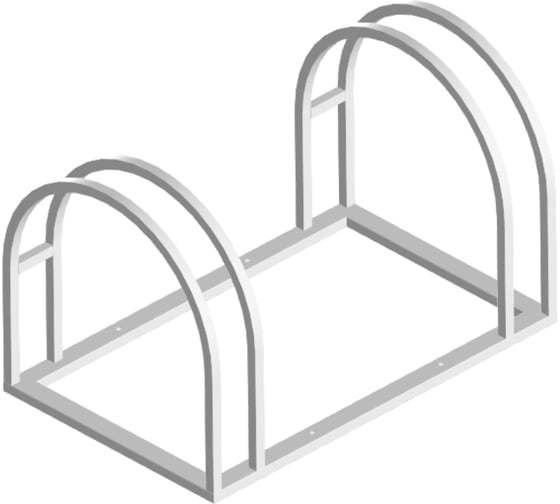 Велопарковка Parallax Параллакс, для велосипеда, 800x500x500, серебро 608SLV500800500-VEL