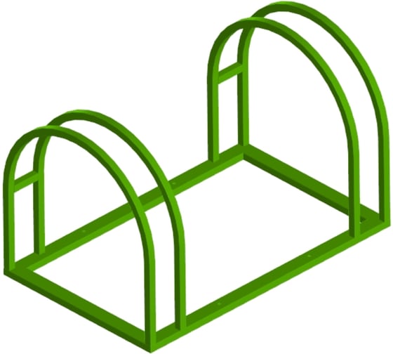 Велопарковка Parallax Параллакс, для велосипеда, 800x500x500, зеленый 608GRN500800500-VEL