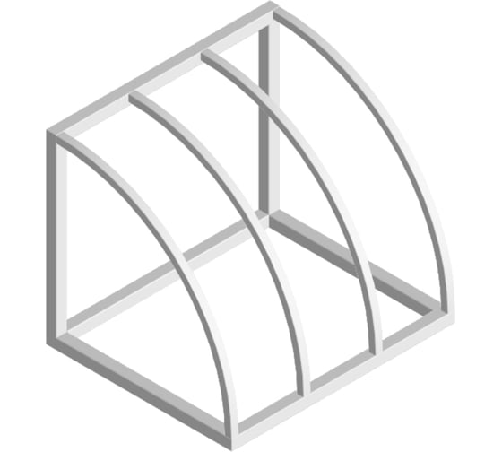 Велопарковка Parallax Параллакс, 600x500x500, серебро 609SLV500600500-VEL