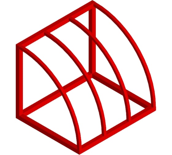 Велопарковка Parallax Параллакс, 600x500x500, красный 609RD500600500-VEL