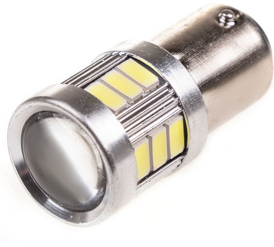 Автолампа диод SKYWAY S25 (P21/5W) 12/24V 18 SMD BAY15d 2-конт., белая, 2 шт., противотуманки/поворот/задний ход/стоп S08201317/K 1