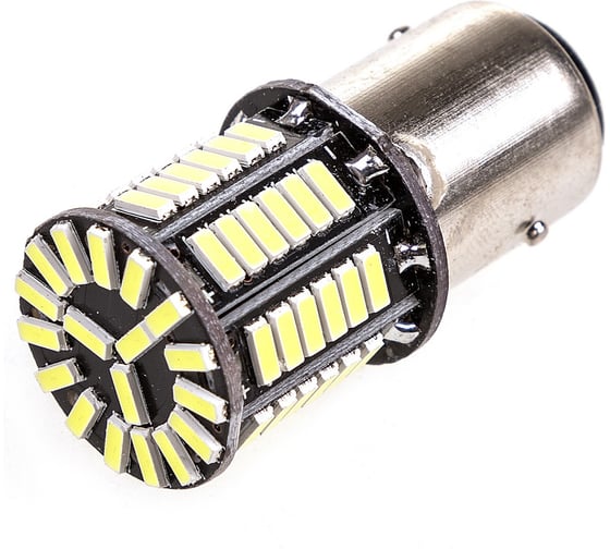 Автолампа диод SKYWAY S25 (P21/5W) 12V 66 SMD BAY15d 2-конт., белая, 2 шт., противотуманки/поворот/задний ход/стоп S08201398/K 1