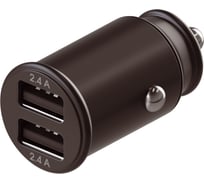 Автомобильное зарядное устройство InterStep METAL:2USB 2,4А+2,4А 24W, черный 72101