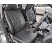 Чехлы на сиденья DEFLY Honda Fit (GD), 2001-2007, экокожа черная Hon17-2K