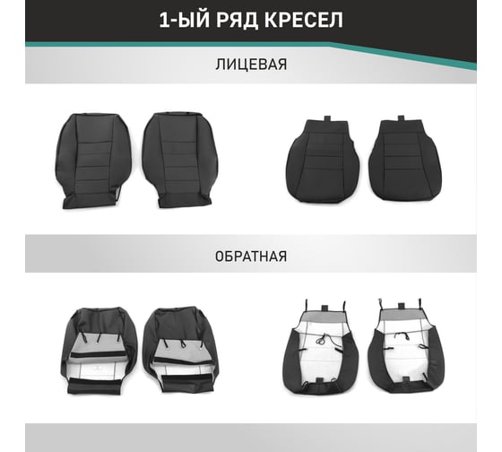 Чехлы на сиденья DEFLY Honda Fit (GD), 2001-2007, экокожа черная Hon17-2K