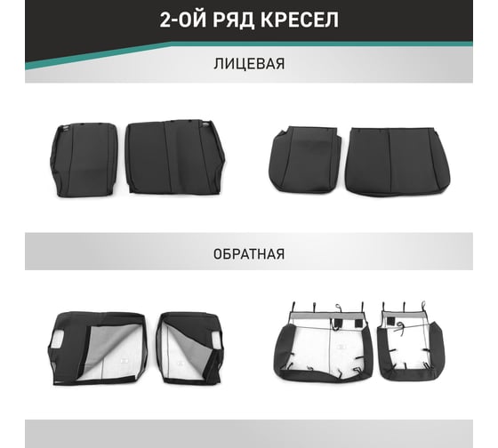 Чехлы на сиденья DEFLY Honda Fit (GD), 2001-2007, экокожа черная Hon17-2K