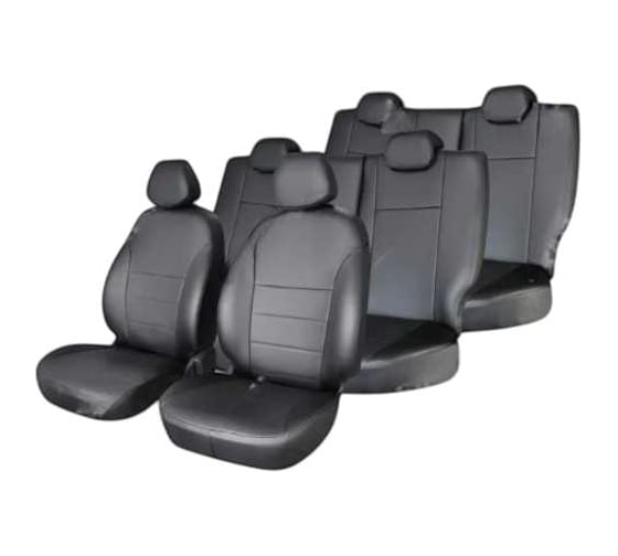 Чехлы на сиденья Defly Honda Stepwgn (RP1-RP5), 2015-2021, 8 мест, вырезы для столиков, экокожа черная Hon16-7-2K 1