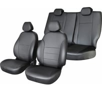 Чехлы на сиденья Defly Honda Stepwgn (RP1-RP5), 2015-2021, 5 мест, вырезы для столиков, экокожа черная Hon16-5-2K