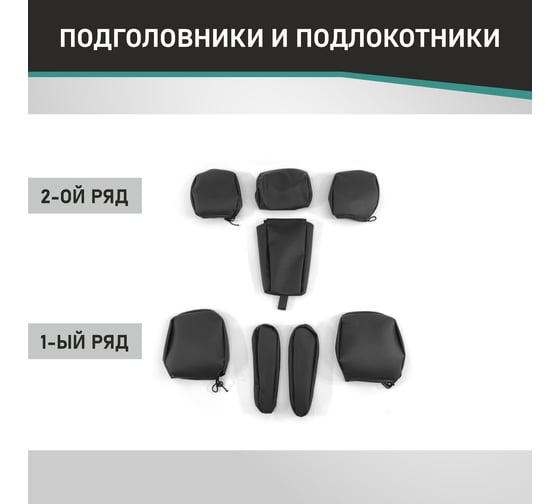 Чехлы на сиденья Defly Honda Stepwgn (RP1-RP5), 2015-2021, 5 мест, вырезы для столиков, экокожа черная Hon16-5-2K