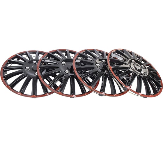 Колпаки Arnezi R15 Orion 4шт (черно-красные) ABS-пластик A0702076