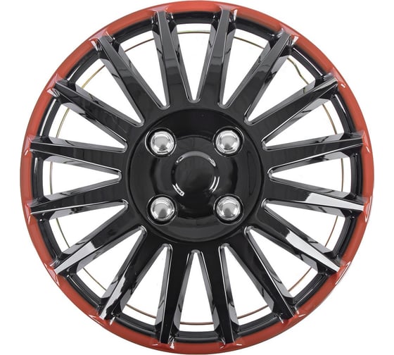 Колпаки Arnezi R15 Orion 4шт (черно-красные) ABS-пластик A0702076