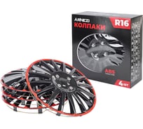 Колпаки Arnezi R16 Orion 4шт (черно-красные) ABS-пластик A0702077