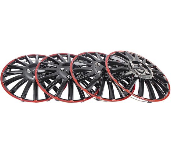Колпаки Arnezi R16 Orion 4шт (черно-красные) ABS-пластик A0702077