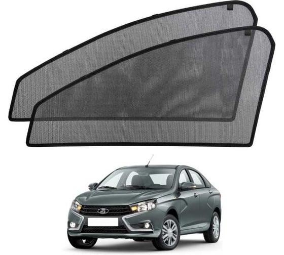 Шторки магнитные на передние боковые стекла Voron Glass Voron Lada Vesta 2015-н.в./Vesta SW Cross 2017-н.в, 2 шт MFV007 1