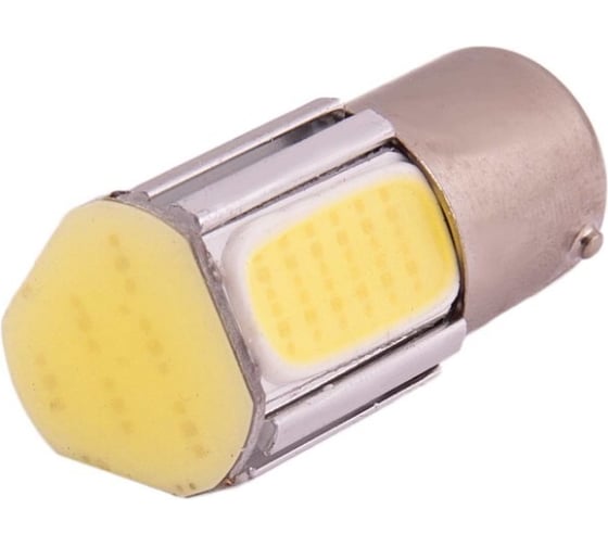 Автолампа диод SKYWAY S25 (P21W) 12V 4 COB BA15s 1-конт Белая комп.2 шт противотуманки/поворот/задний ход/стоп S08201033/K 1