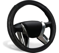 Оплетка на руль SENATOR Tampa экокожа гладкая со стеганными вставками, M /черный OPLS4101