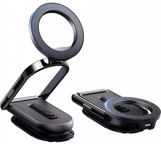 Автомобильное складное крепление Ugreen Magsafe на приборную панель LP924 65186 Dashboard Magnetic Car Phone Mount. Цвет: черный 65186_ 1