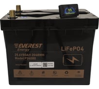 Аккумулятор EVEREST LiFePO4 24V80Ah + LCD + Bluetooth Energy P24080