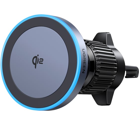 Автомобильное беспроводное зарядное устройство Ugreen W708 35970 15W Magnetic Car Wireless Charger Qi2 For Air Vent Mount. Цвет: черный Ugreen 35970_