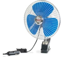 Вентилятор автомобильный AVS 8043 12В 6 (корпус: металл, переключатель, цвет: серебристый) 43466