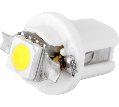 Автолампа диод SKYWAY T5 (W1,2W) 12V, 1 SMD, B8.5d, я контакт, белая, 10 шт S08201217/K