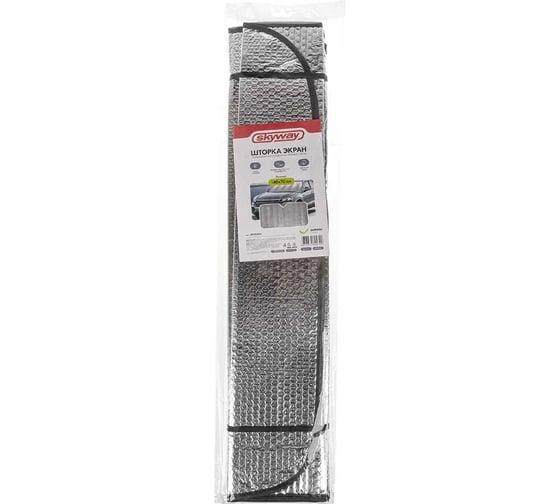 Шторка экран SKYWAY 140x70 см, на лобовое стекло, фольга двусторонняя S01204010