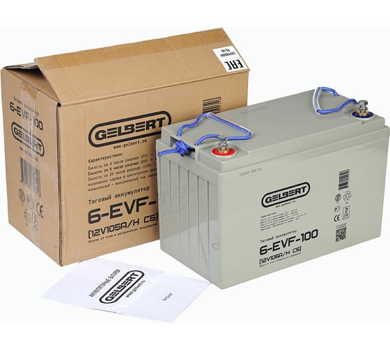 Тяговый аккумулятор Gelbert 6-EVF-100 (12V105A/H C5) 025374