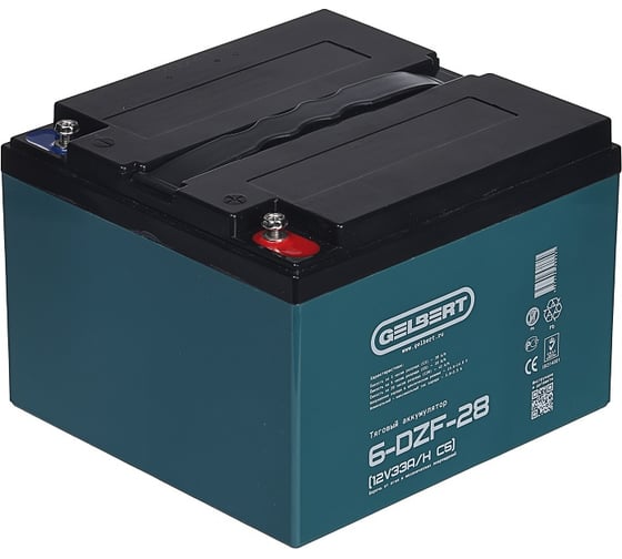 Тяговый аккумулятор Gelbert 6-DZF-28 (12V33A/H C5) 025373