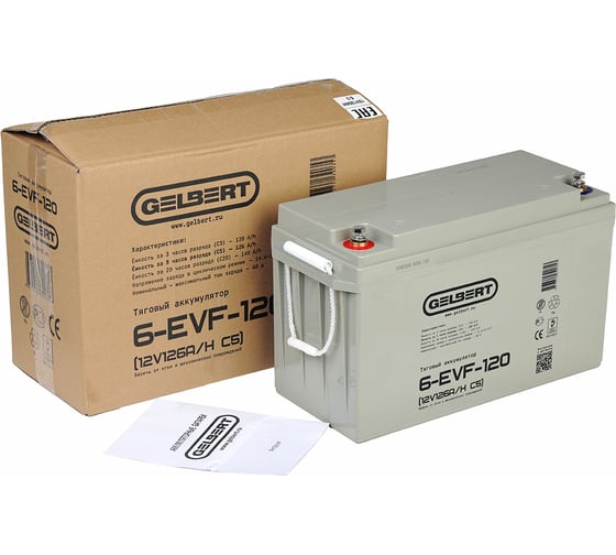 Тяговый аккумулятор Gelbert 6-EVF-120 (12V126A/H C5) 025375