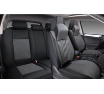 Накидки PSV 5D Forward (Черно-серый), комплект на весь салон, экокожа + текстиль 138367