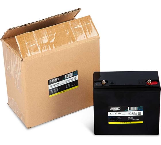 Литиевый тяговый аккумулятор Gelbert LiFePO4 (12V/20Ah/20A/240Wh) [6-DZF-20, 6-DZM-20] 025328
