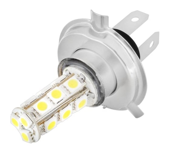 Автолампа диод SKYWAY H4 12V 18 SMD 2-конт, белая, комп.2 шт, дальний/ближний/противотуманки S08201017/K