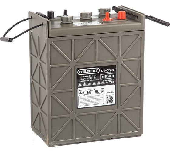 Тяговый WET аккумулятор Gelbert DT-J305 (J305H-AC) 6V271A/H C5 025368