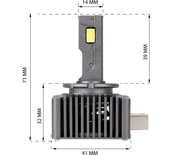 Автолампа Pro Xenon D3S 12v 35w (PK22d-6) KRAFT KT 700143