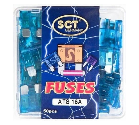 Штекерные предохранители SCT ATS Fuse midi 15 A, 50 шт. 9509 1