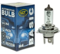 Галогенная лампа SCT H4 Basic, 12 В, 60/55 Вт, P43t 202792