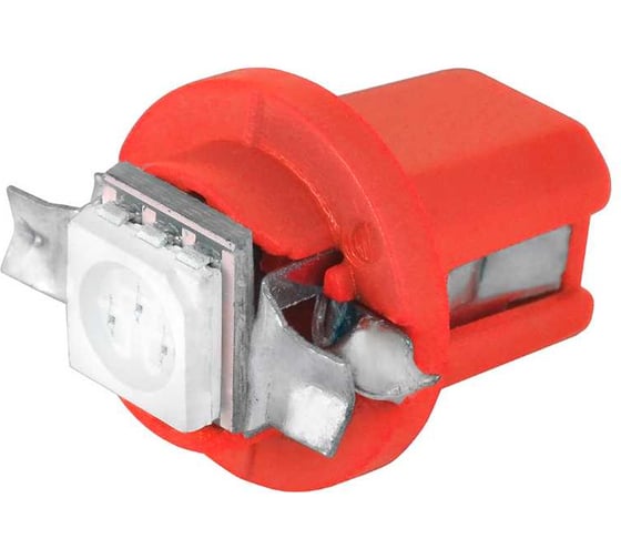 Автолампа диод SKYWAY T5 (W1,2W) 12V, 1 SMD, B8.5d, 1-контакт, красная, 10 шт, панель S08201219/K