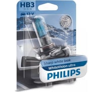 Автолампа PHILIPS HB3, 60 Вт, P20d, WhiteVision ultra 3800 K, 12 В 9005WVUB1