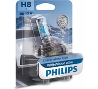 Автолампа PHILIPS H8, 35 Вт, PGJ19-1, WhiteVision ultra 3800 K, 12 В 12360WVUB1